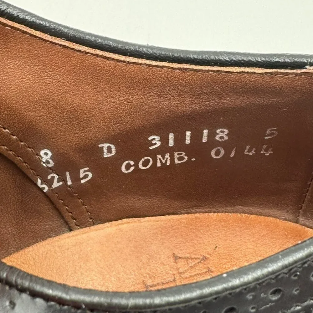 Allen Edmonds McAllister Wingtip Oxford Dress Shoes Black Mens Size 8D